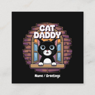 Cat Daddy Extraordinaire Der beste Katze-Vater all Quadratische Visitenkarte