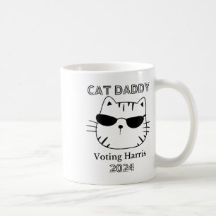 Cat Daddy For Kamala Funny Cat Vater Vote Kamala E Kaffeetasse
