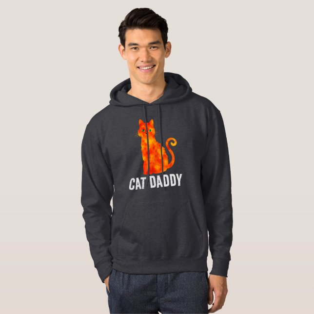 CAT DADDY GINGER CAT SWEAT - SHIRT À CAPUCHE MENUS (Devant entier)