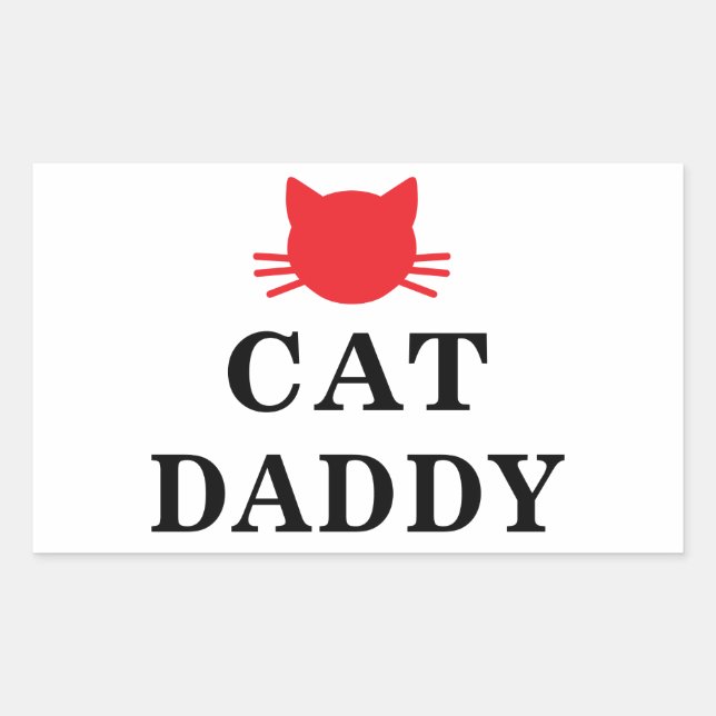Cat Daddy Rectangle Stickers (Vorderseite)