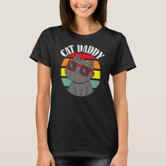 Cat Daddy Retro-Sonnenuntergang 80er Jahre Stil No T-Shirt