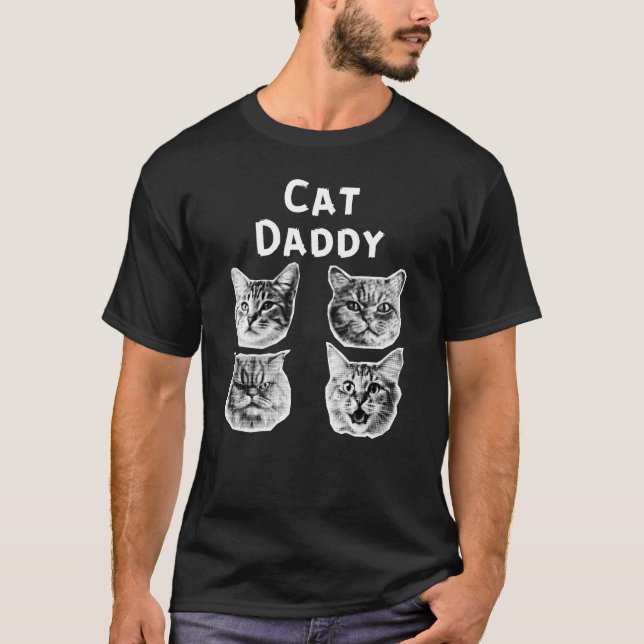 Cat Daddy Retro T-Shirt (Vorderseite)