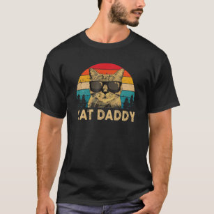 Cat Daddy Retro Vintag Funny Daddy Vatertag G T-Shirt