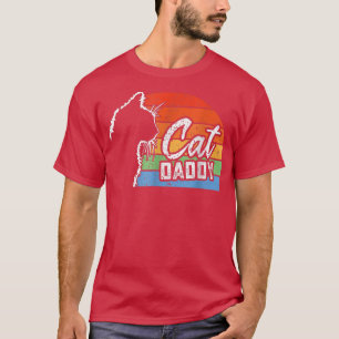 Cat Daddy Retro Vintage Eighties Style Cat Distres T-Shirt