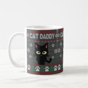 Cat Daddy Ugly Christmas Sweater Pajama Kitty Cat Kaffeetasse