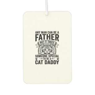 Cat Daddy Vater Zitat Vintage Gravur T-Shirt D Autolufterfrischer