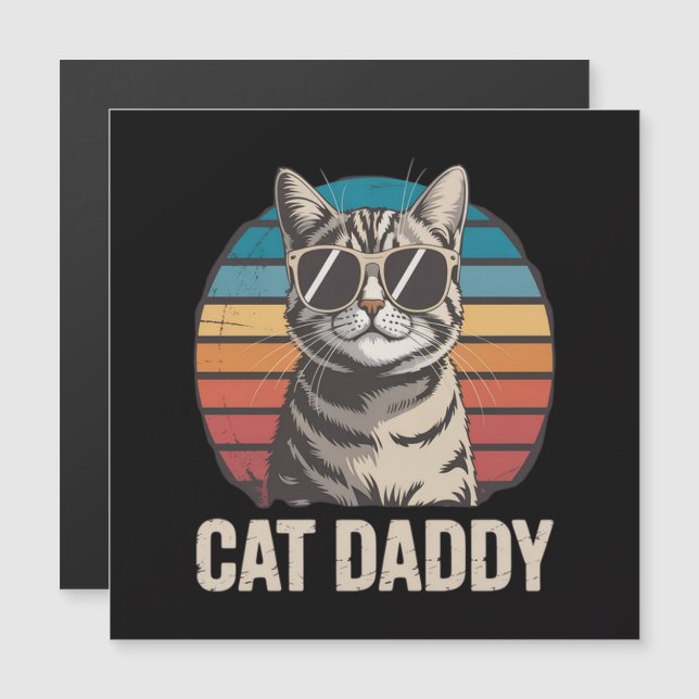 Cat Daddy Vatertag Magnetkarte (Vorne/Hinten)