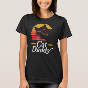 Cat Daddy Vintag Achtzig Style Cat Hipster Glass T-Shirt