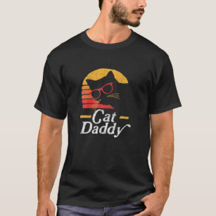 Cat Daddy Vintag Achtzig Style Cat Hipster Glass T-Shirt