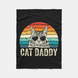 Cat Daddy Vintag gestört Maine Coon Cat Vater Fleecedecke