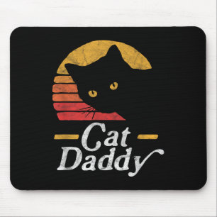 Cat Daddy Vintage Eighties Style Katze Retro abgen Mousepad