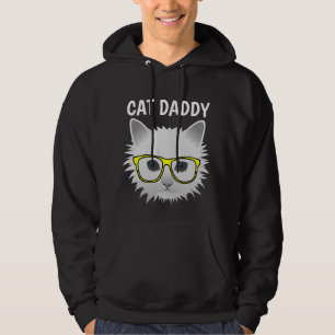 CAT DADY DAD Black T-Shirts & Sweat - shirts à cap