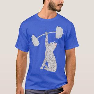 Cat Deadlift Funny Fitness Gym Lover Cat T-Shirt
