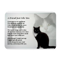 Cat Design ami Poem Magnet