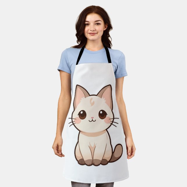 Cat Design-Schürze | Niedliche und stilvolle Schür Schürze (Getragen)