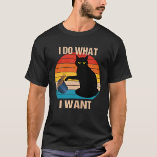 Cat Do, was ich Gewollt Cat Meow Rebel Kitty Retro T-Shirt