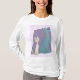 Cat & Dog im niedlichen Cartoon-Stil T-Shirt