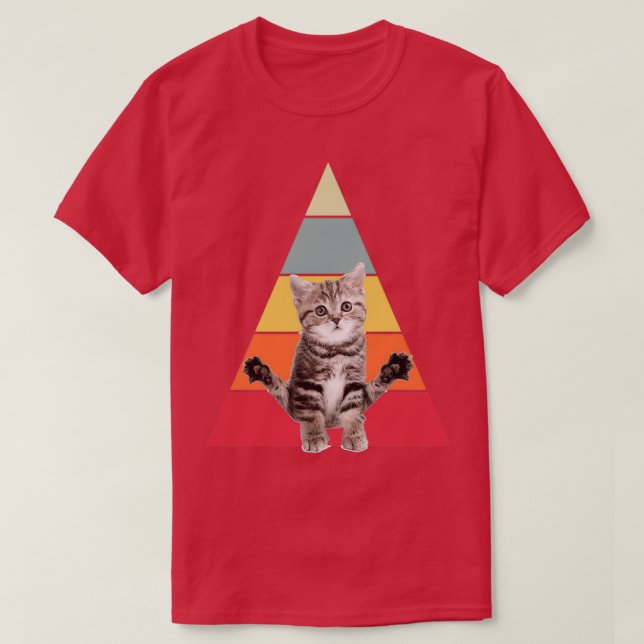 Cat doing Yoga Meditation Cat Yoga Pose T-Shirt (Design vorne)