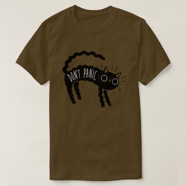 Cat Dont Panic T-Shirt (Design vorne)