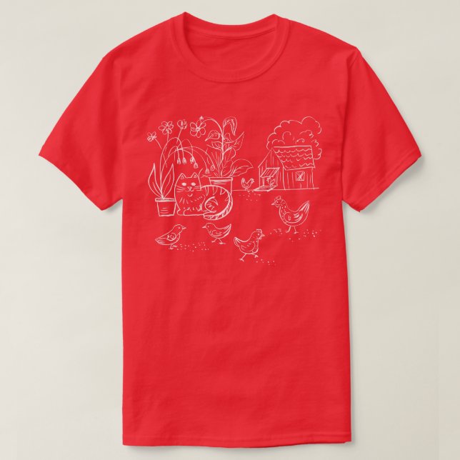 Cat Doodle Cat Farm T-Shirt (Design vorne)