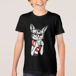 Cat Drink a Coffee T - Shirt