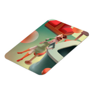 Cat Drink Ber in der Bar Magnet