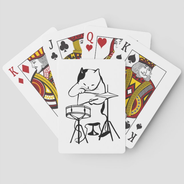CAT-DRUMMER-KARTEN SPIELKARTEN (Rückseite)