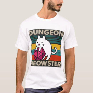 Cat Dungeon Meowster Vintag (2) T-Shirt
