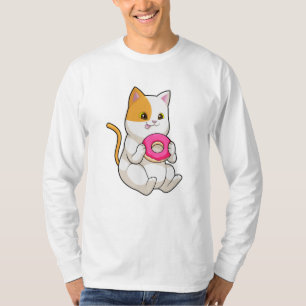 Cat Eating Donut T-Shirt