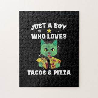 Cat Eating Pizza und Taco im Weltraum Funny Sprich
