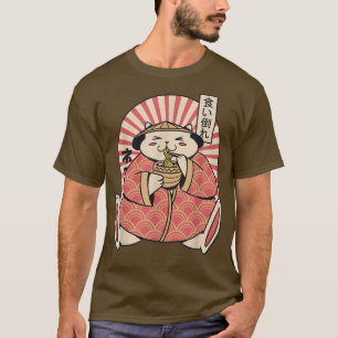 Cat Eating Ramen Noodles Geschmackvoll Japanisch T-Shirt