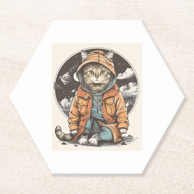 Cat Encounter Untersetzer (Vorderseite)