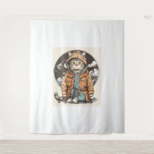 Cat Encounter Wandteppich