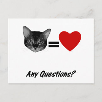 Cat Equals Liebe Postkarte