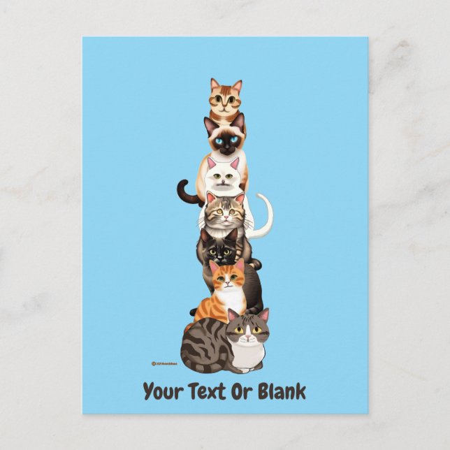 Cat-Er-Pillar Felinturm Postkarte (Vorderseite)
