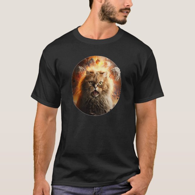 Cat Explosion Kitten Villain for of Cats Animals T-Shirt (Vorderseite)