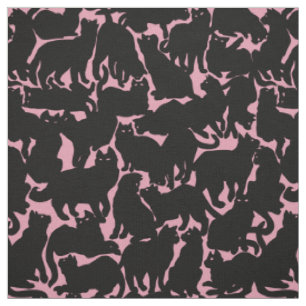 Cat Fabric Cat Lover Art Muster Stoffe