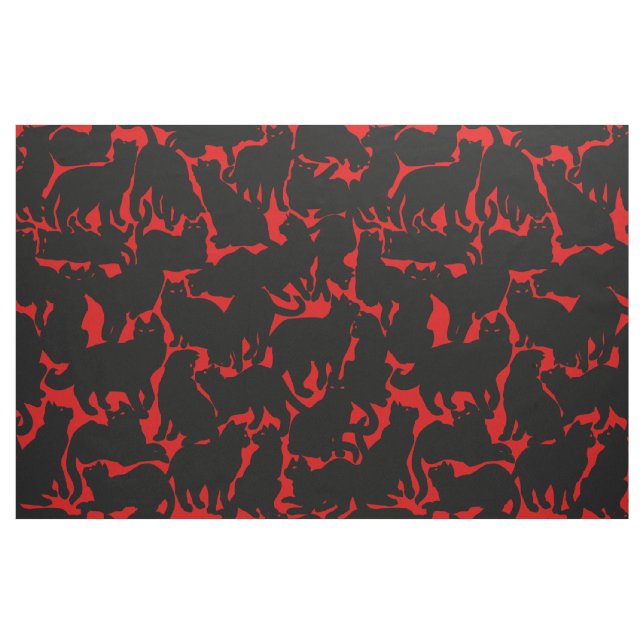 Cat Fabric Cat Lover Art Muster Stoffe (Fat Quarter (45,7 x 55,9 cm))