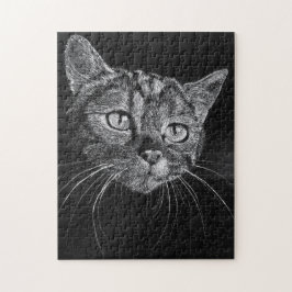 Cat Face ... 11 x 14 Zoll beruhigendes Challenge-P