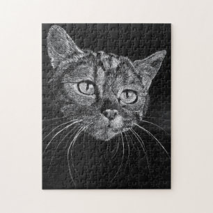 Cat Face ... 11 x 14 Zoll beruhigendes Challenge-P