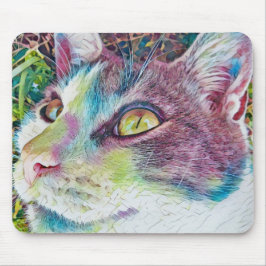 Cat Face Art Kitty Mouse Pad Mousepad