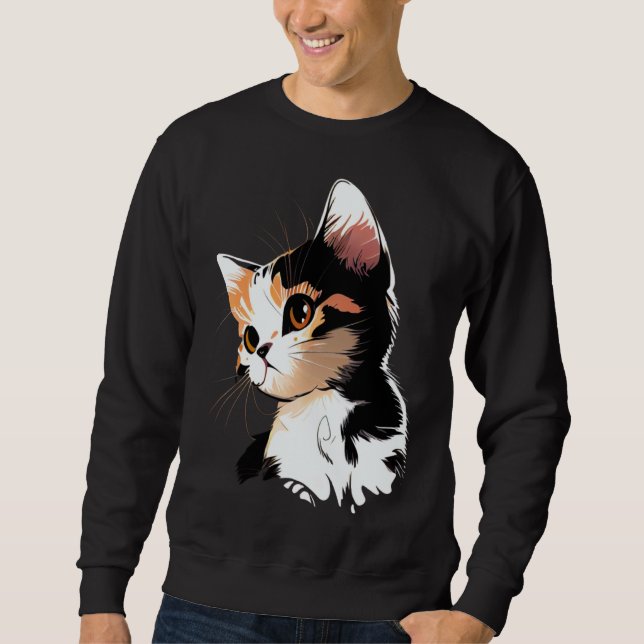 Cat Face  Cat  1 Sweatshirt (Vorderseite)