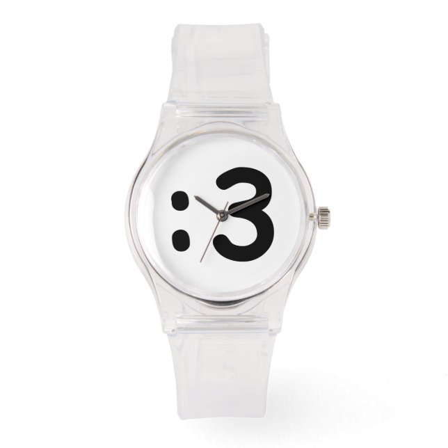 Cat Face Emoticon:3 Armbanduhr (Vorderseite)