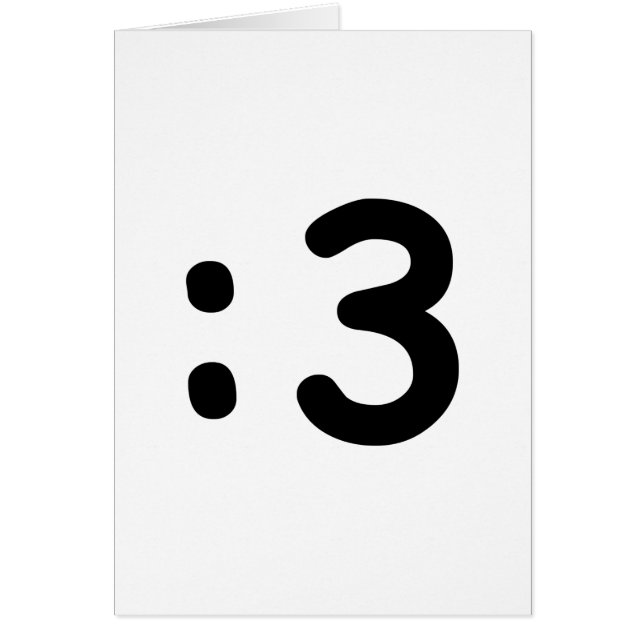 Cat Face Emoticon:3 Grußkarte (Vorne)