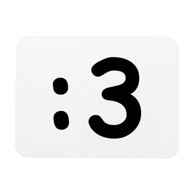 Cat Face Emoticon:3 Magnet (Horizontal)