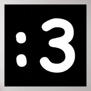 Cat Face Emoticon:3 Poster