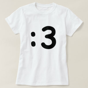 Cat Face Emoticon:3 T-Shirt
