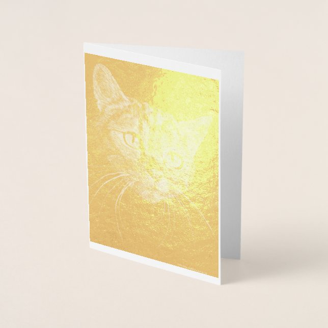 Cat Face Foil Card Folienkarte (Vorderseite)