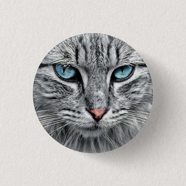 Cat Face Fraktal Design-10682 Button (Vorderseite)