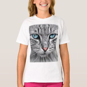 Cat Face Fraktal Design T-Shirt